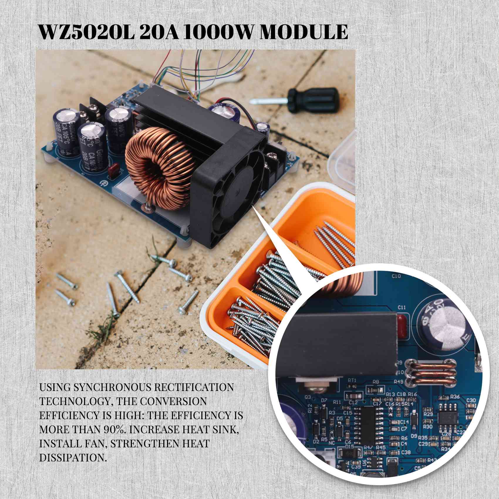 Step Down Dc Power Supply Module 1000W - AC18 (Гарантировано) WZ5020L 20A 1000W DC-DC